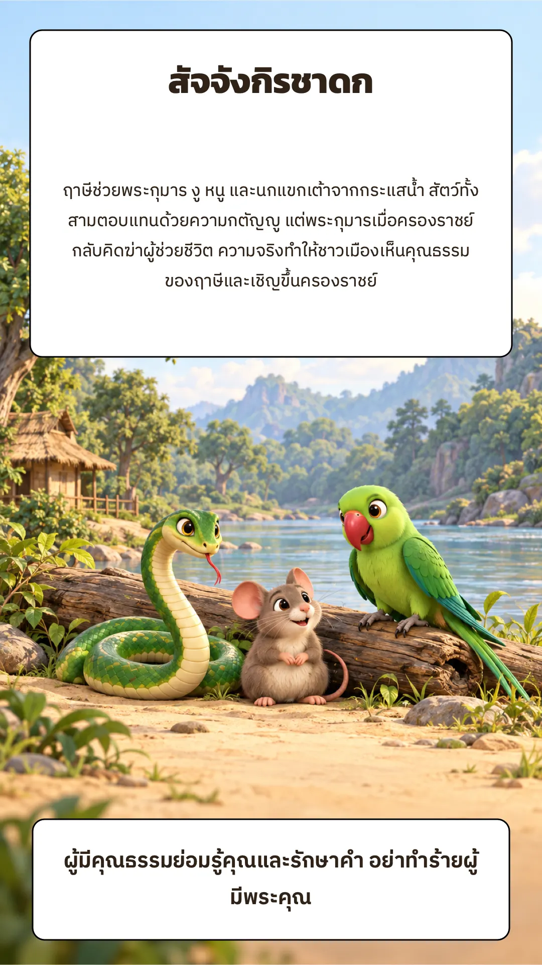 สัจจังกิรชาดก ปกหลัง