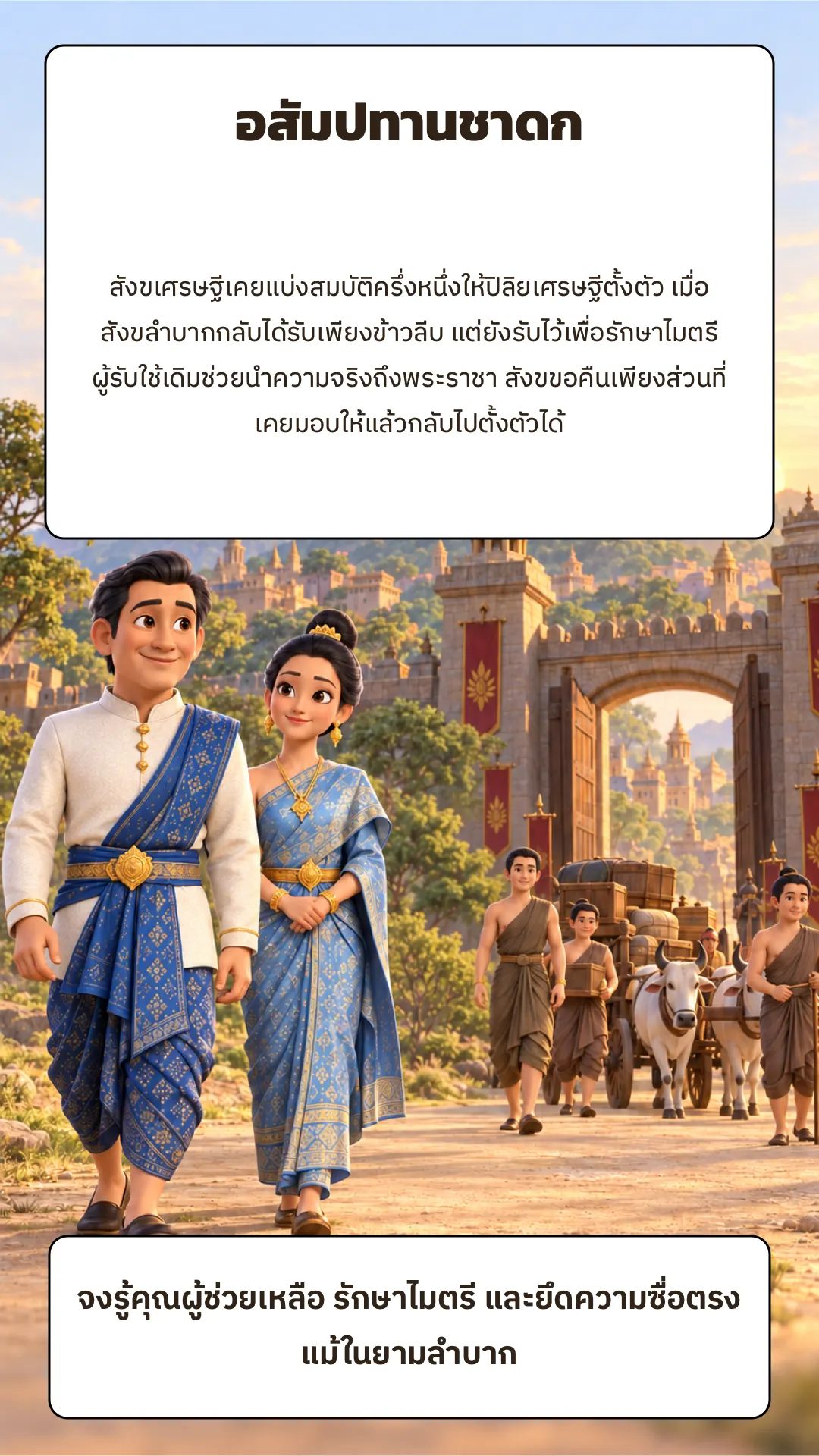อสัมปทานชาดก ปกหลัง