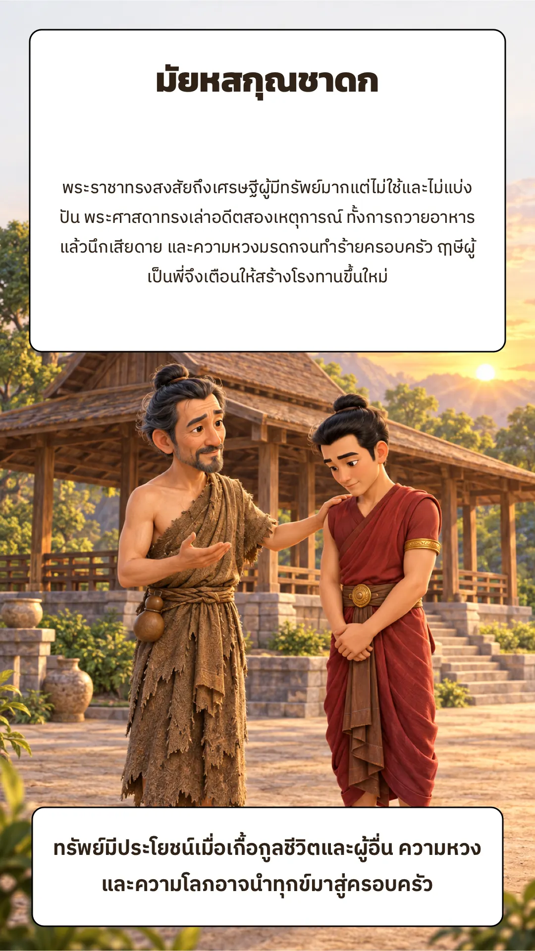 มัยหสกุณชาดก ปกหลัง