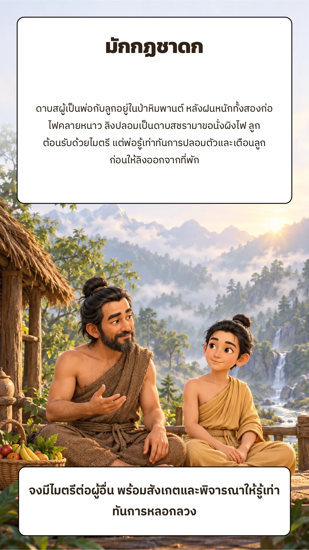 มักกฏชาดก ปกหลัง