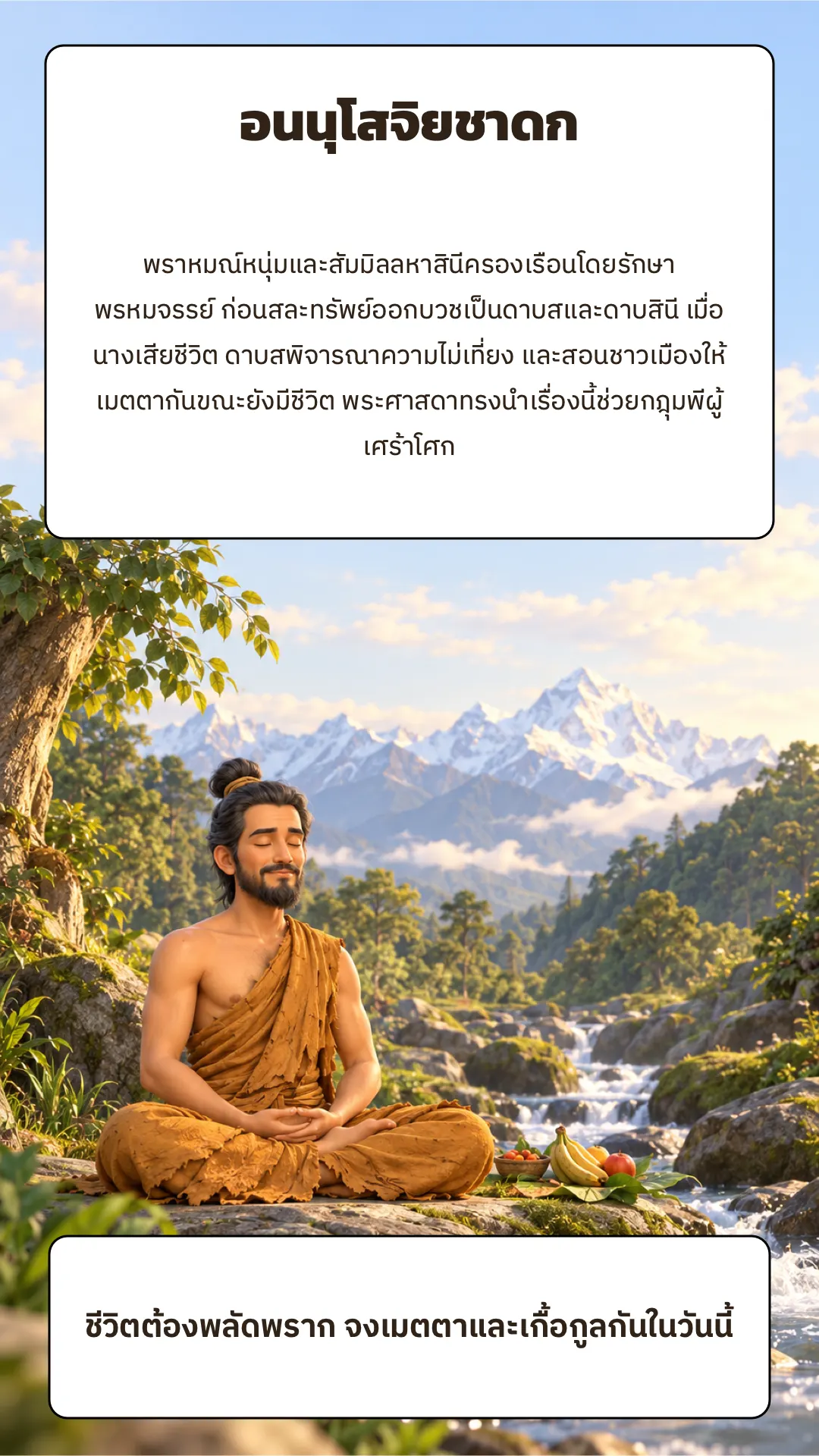 อนนุโสจิยชาดก ปกหลัง