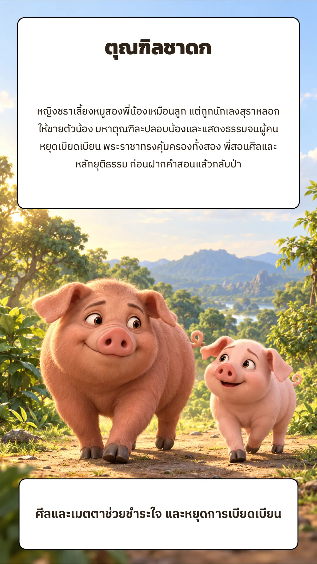 ตุณฑิลชาดก ปกหลัง