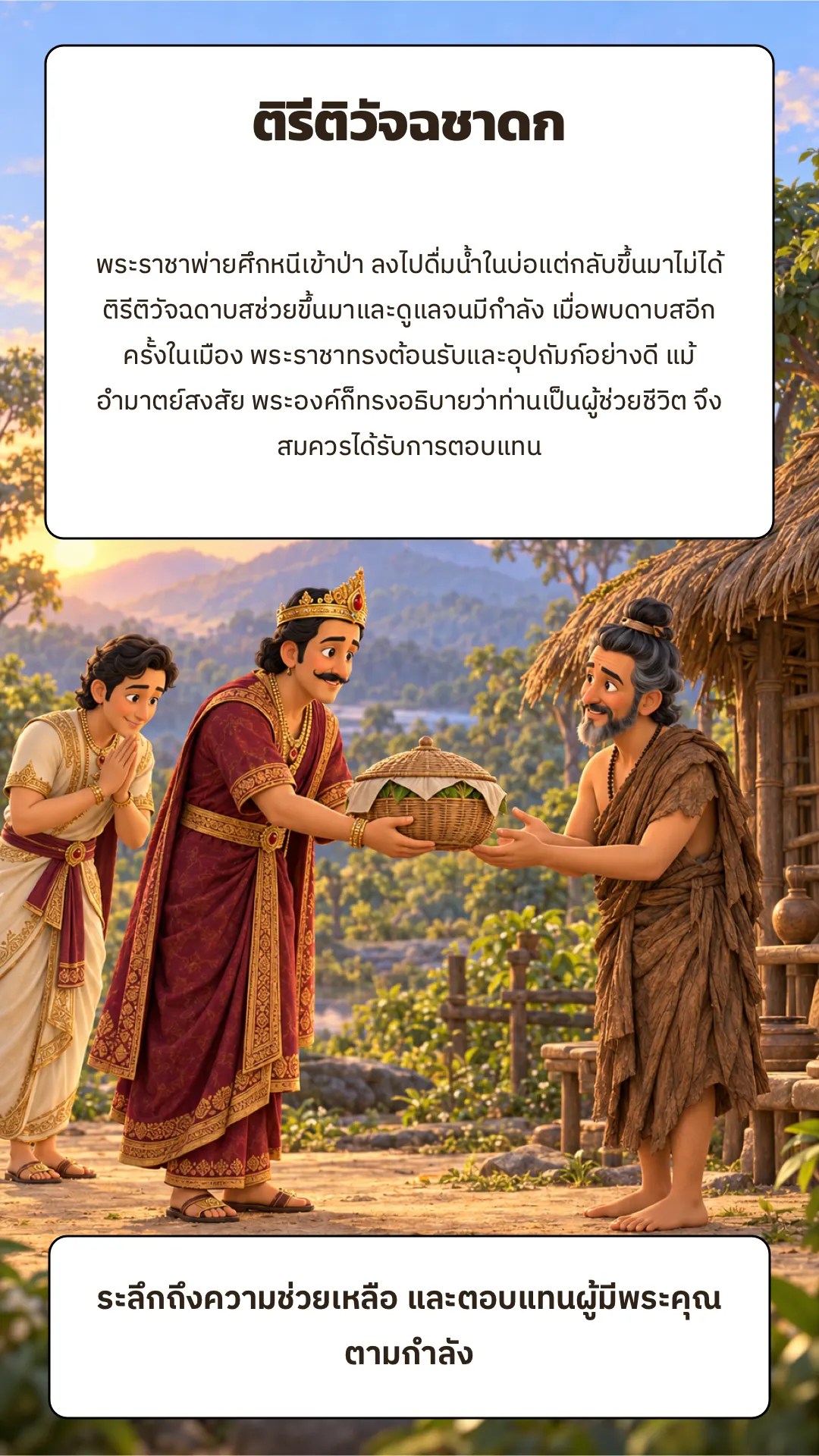 ติรีติวัจฉชาดก ปกหลัง