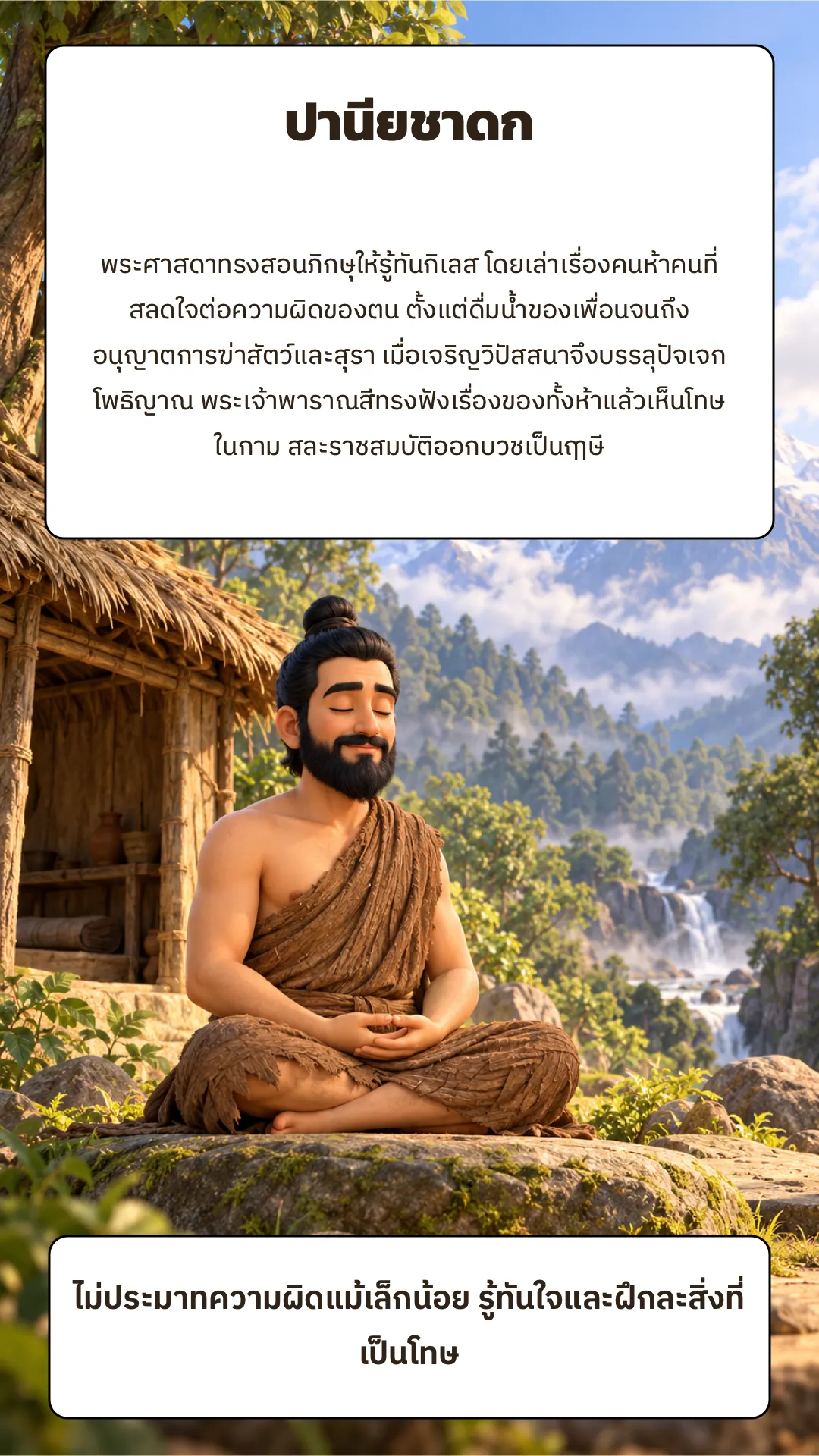 ปานียชาดก ปกหลัง