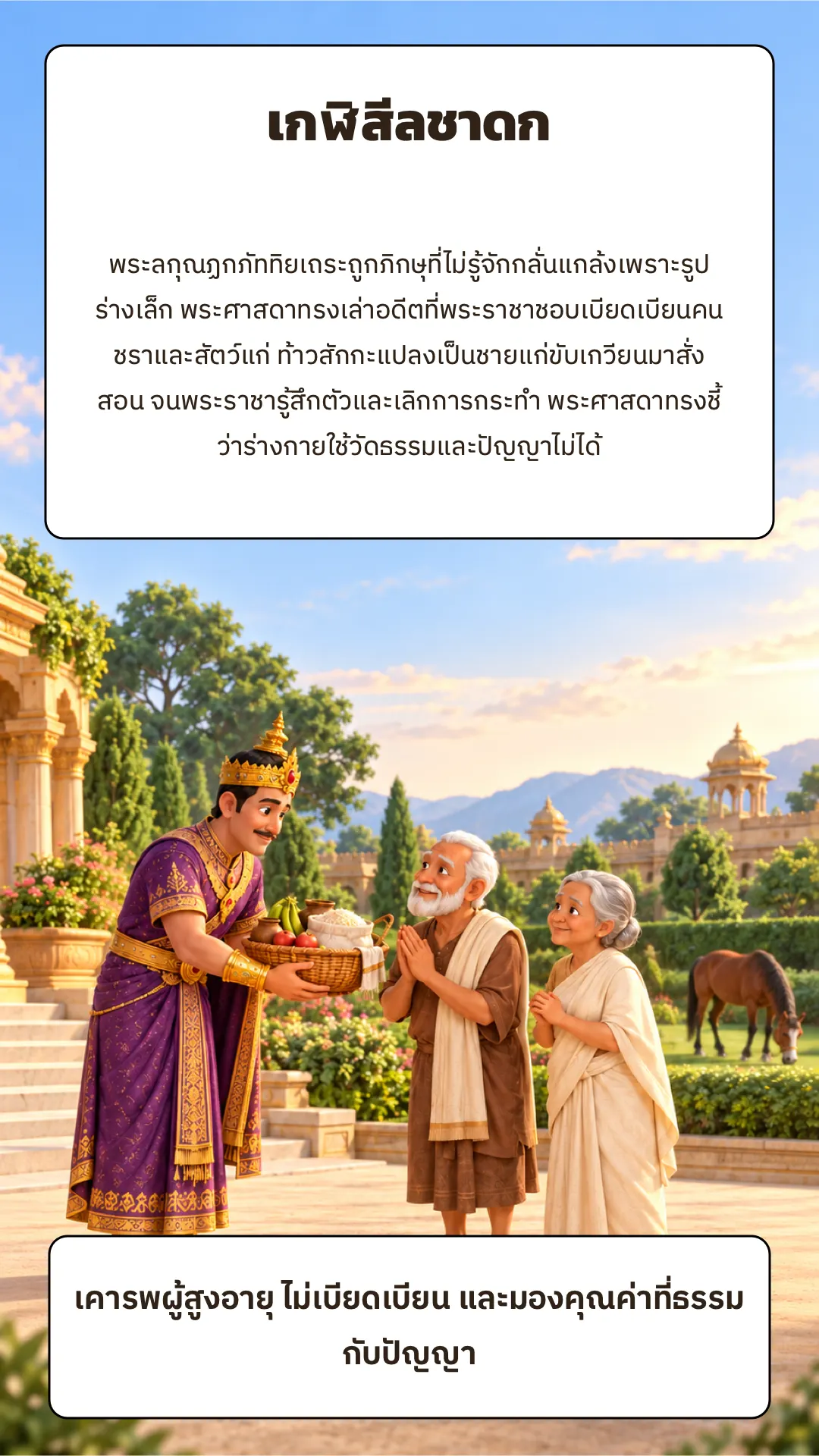 เกฬิสีลชาดก ปกหลัง