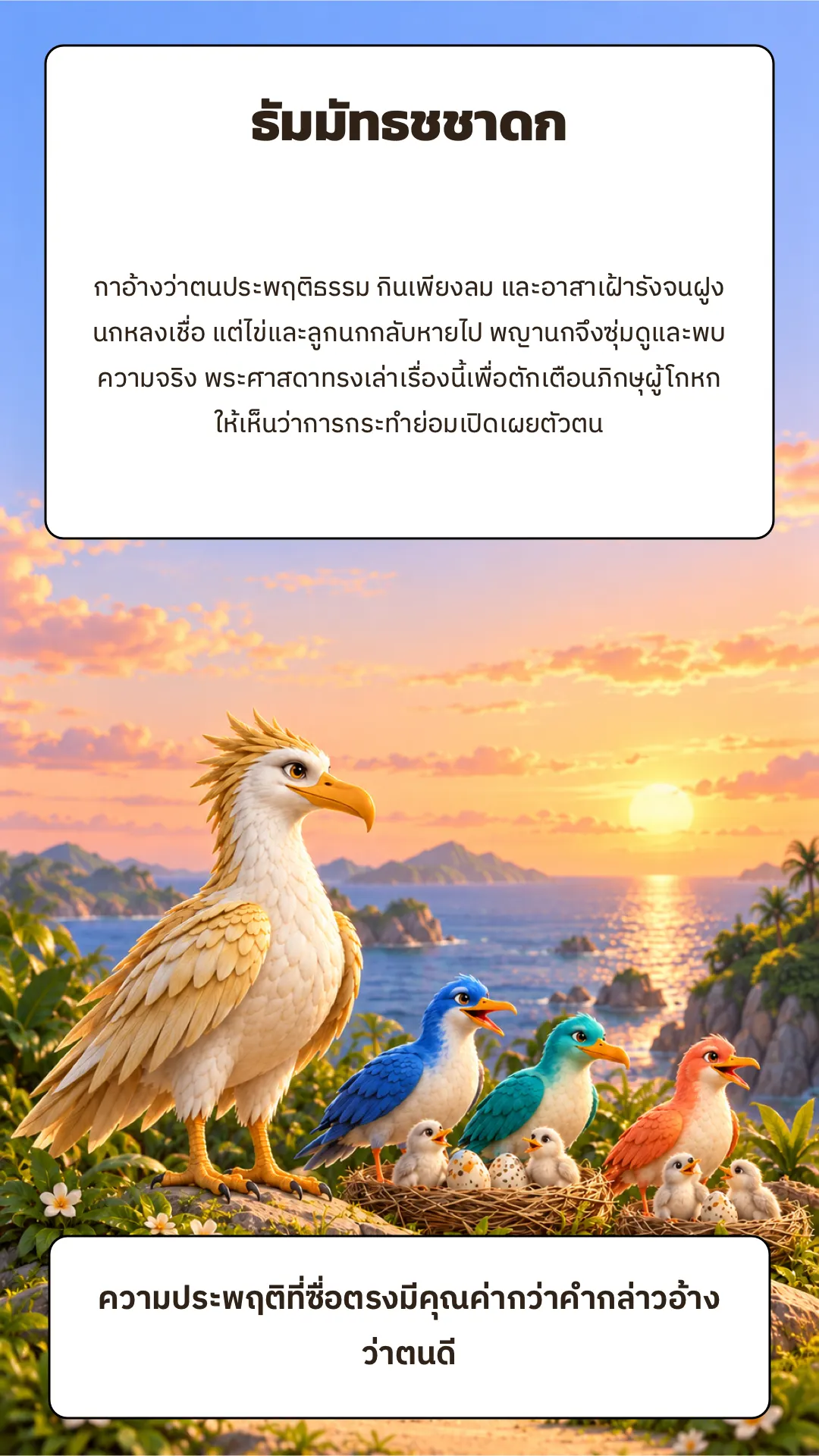 ธัมมัทธชชาดก ปกหลัง