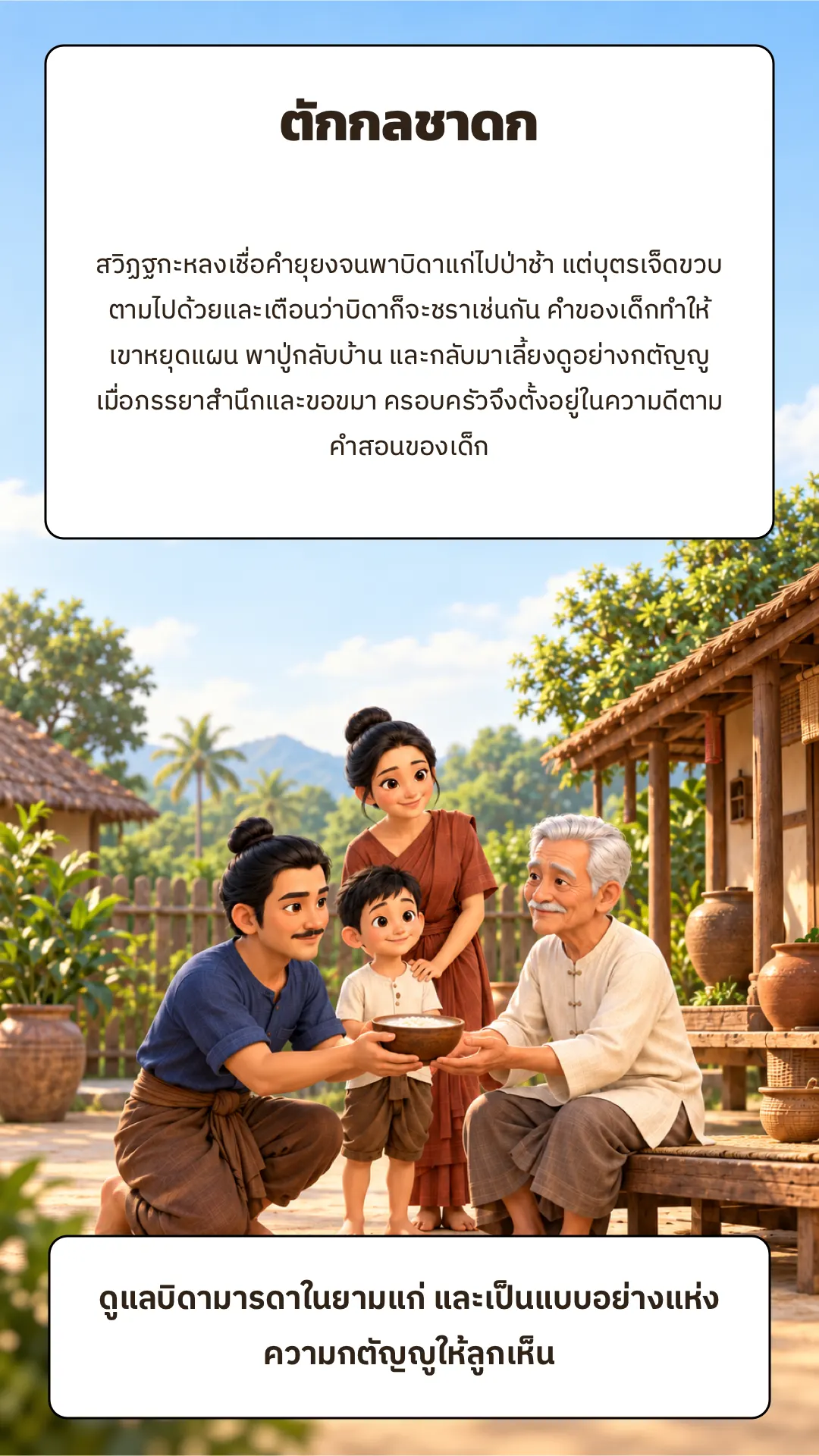 ตักกลชาดก ปกหลัง