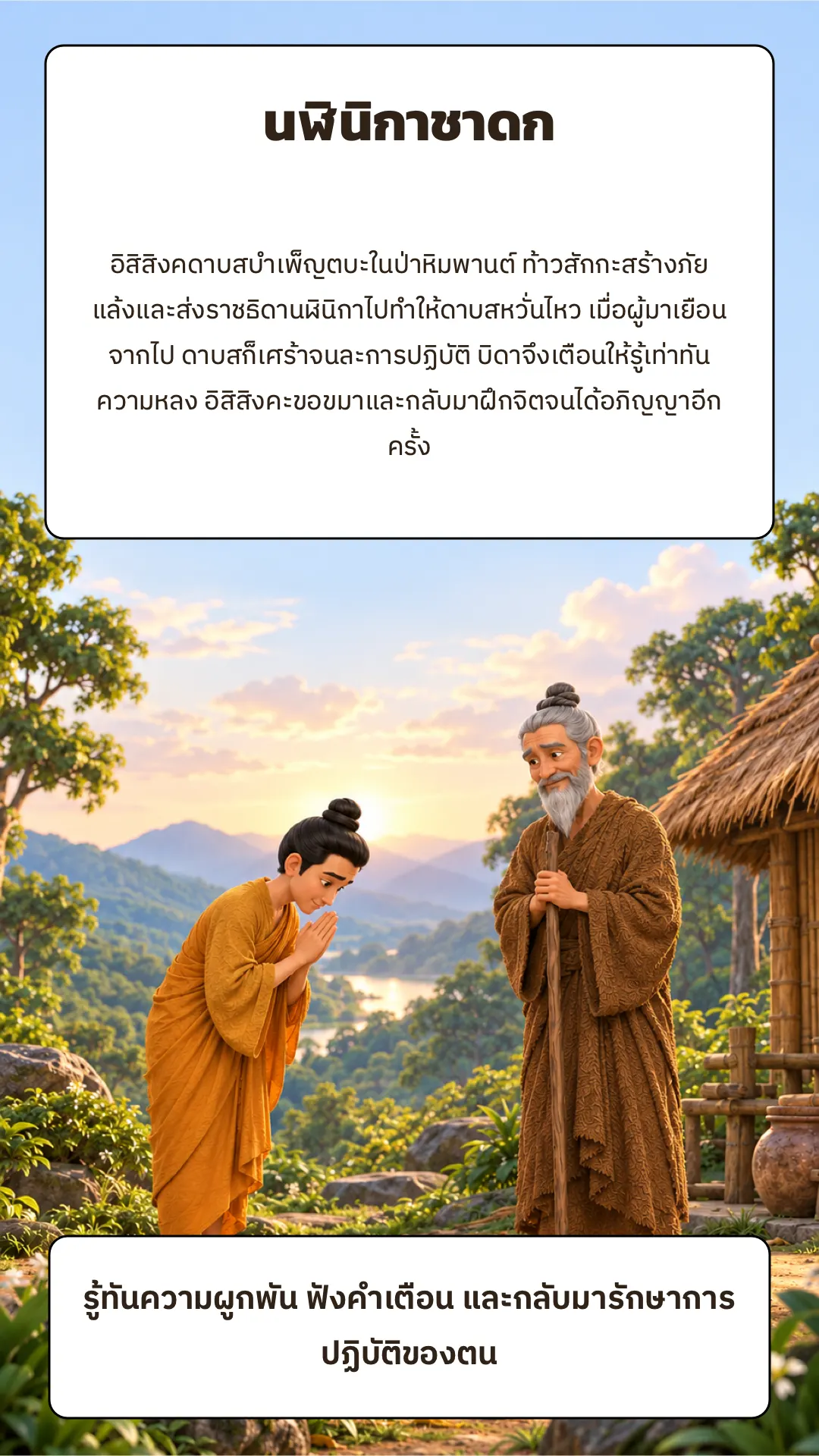 นฬินิกาชาดก ปกหลัง