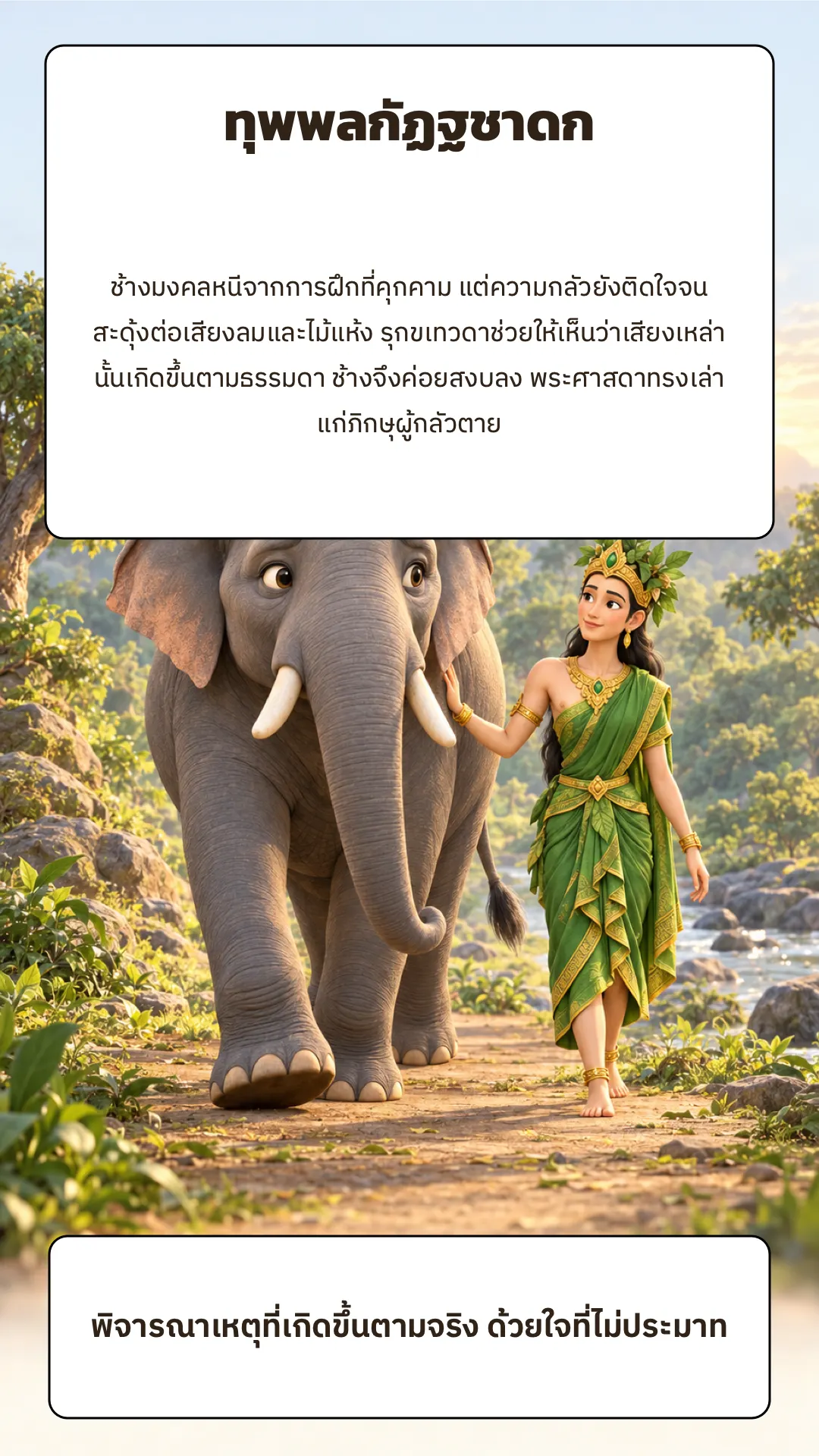 ทุพพลกัฏฐชาดก ปกหลัง