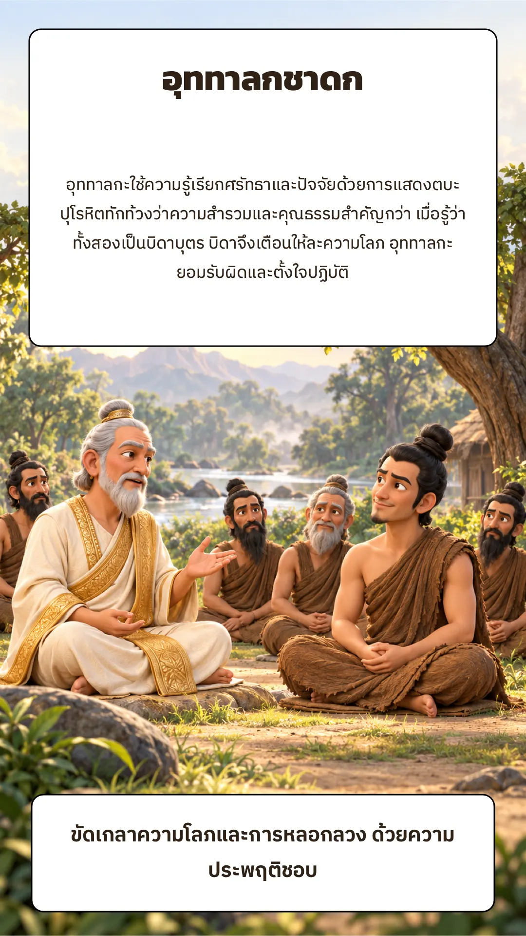 อุททาลกชาดก ปกหลัง