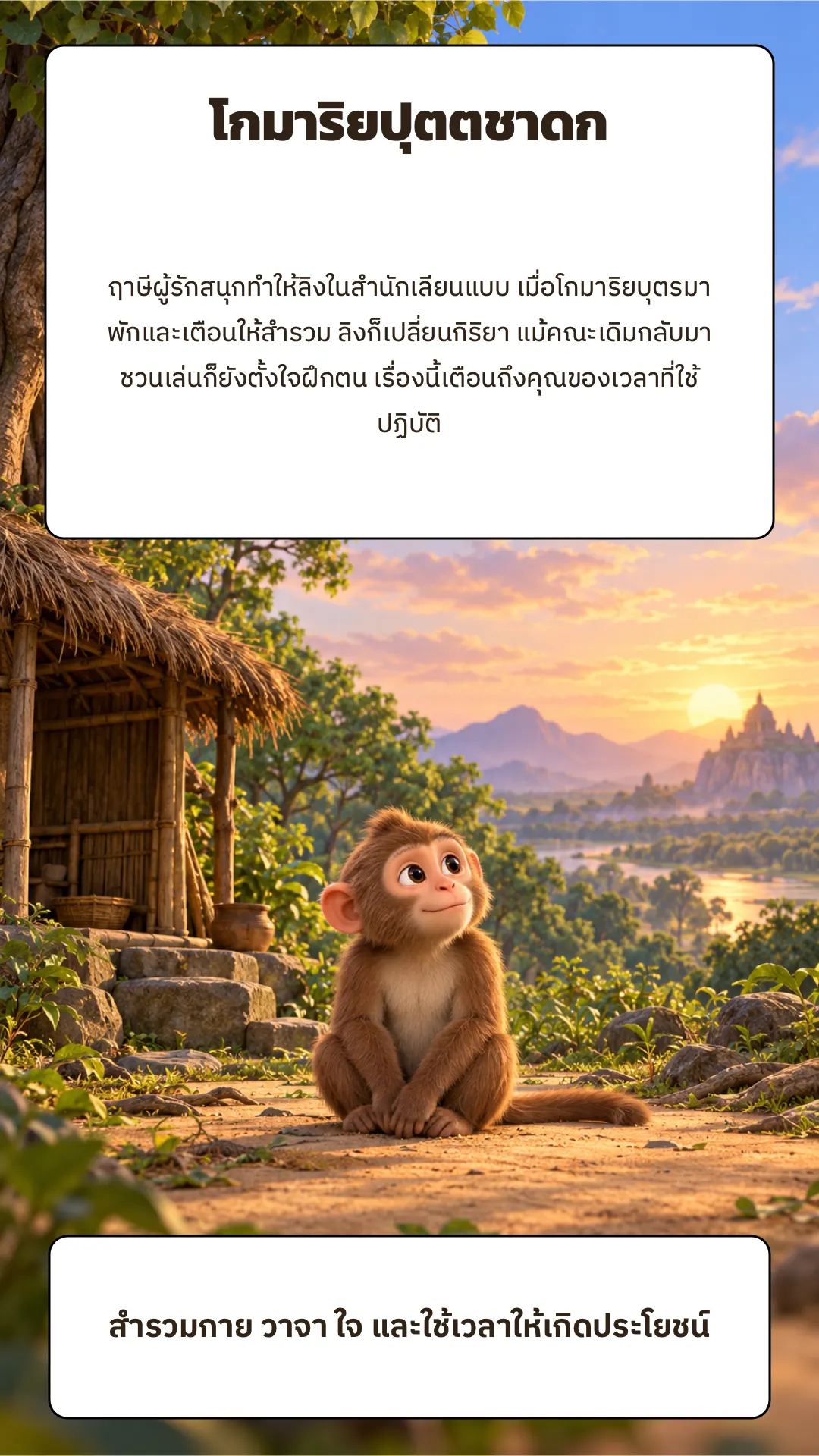โกมาริยปุตตชาดก ปกหลัง