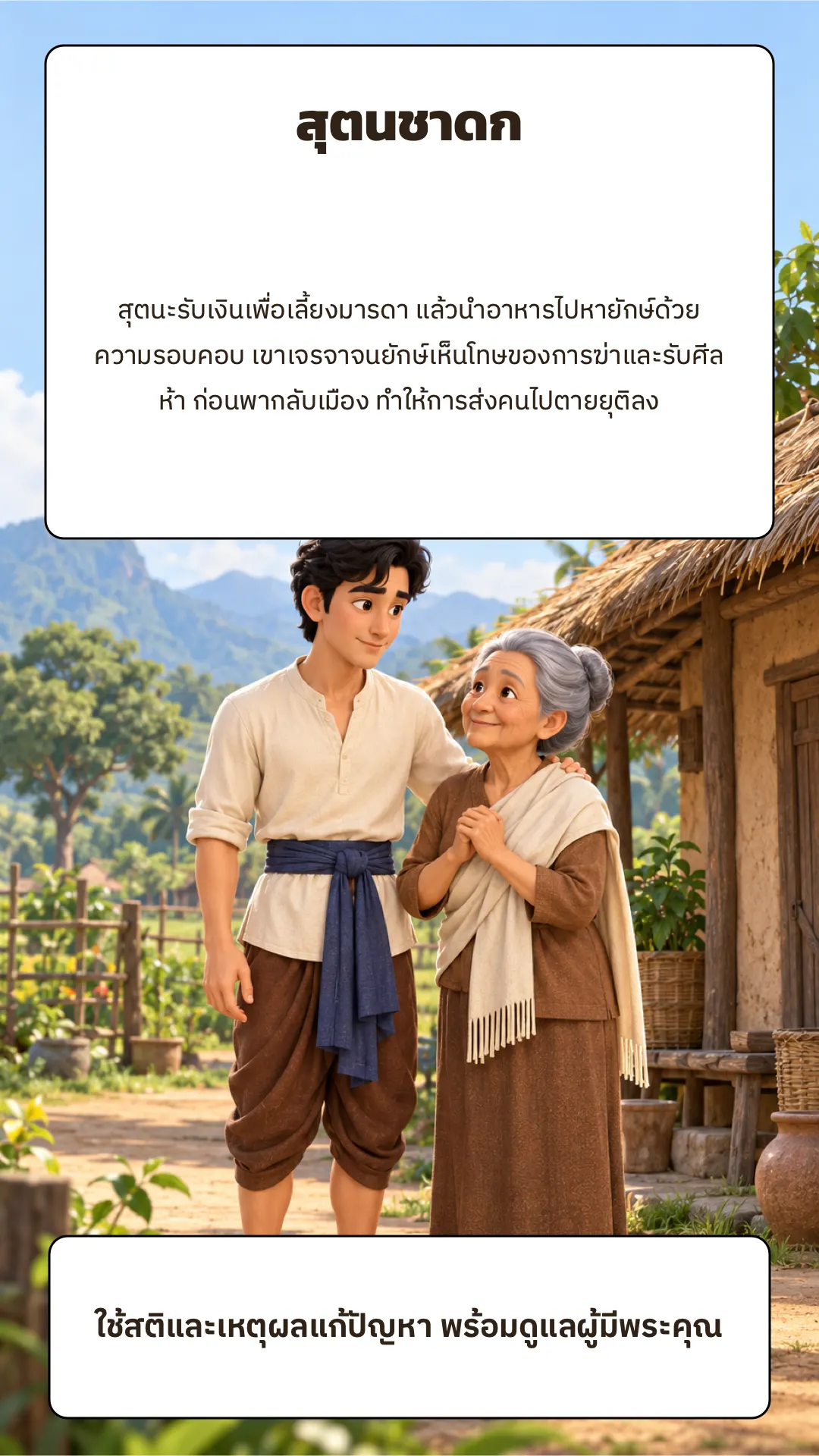 สุตนชาดก ปกหลัง