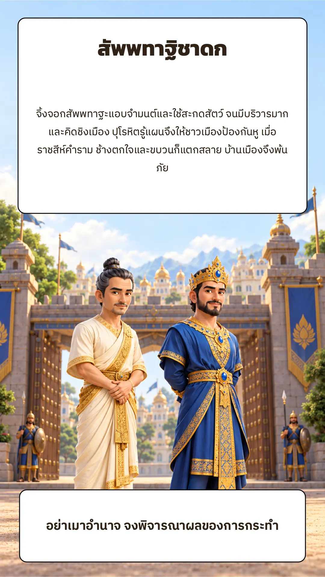 สัพพทาฐิชาดก ปกหลัง