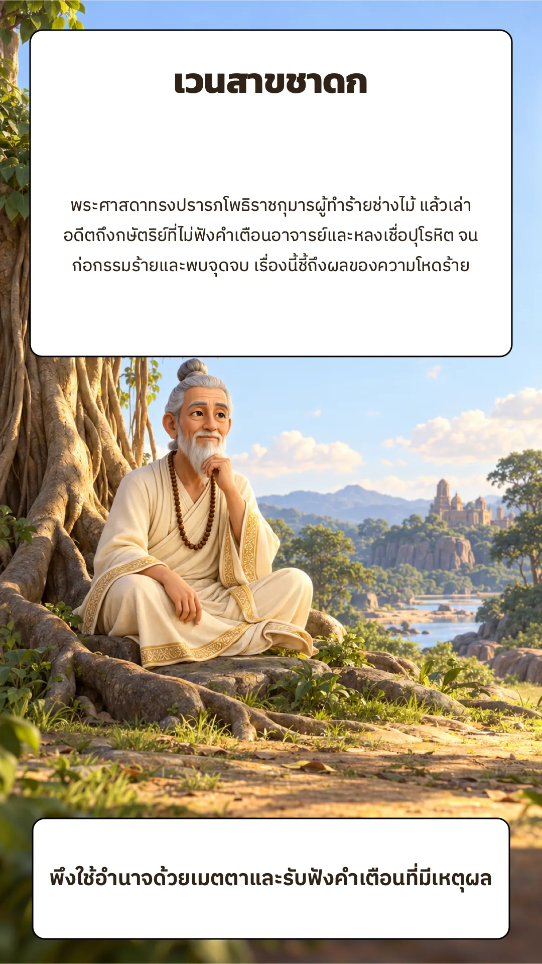 เวนสาขชาดก ปกหลัง