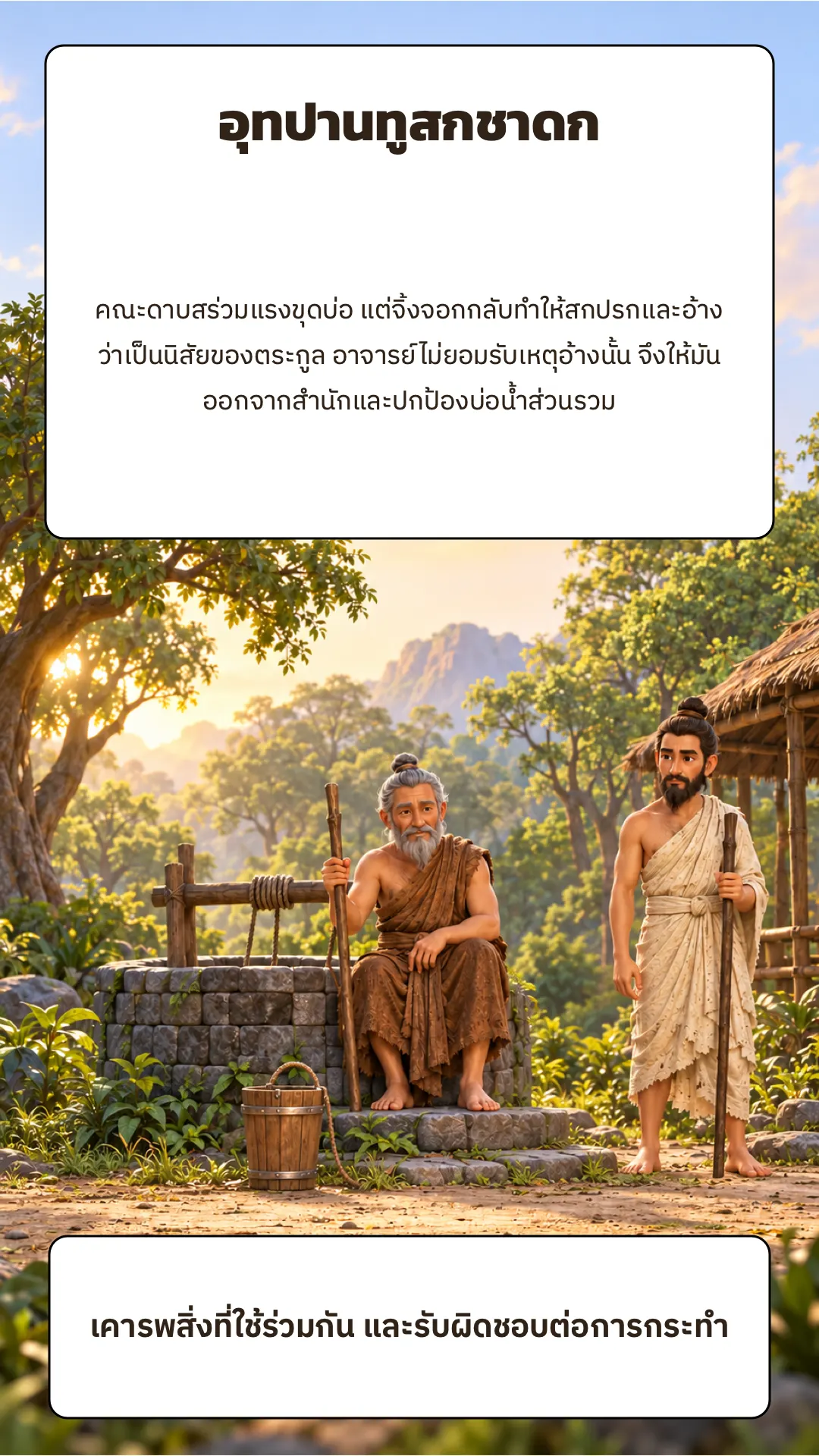 อุทปานทูสกชาดก ปกหลัง