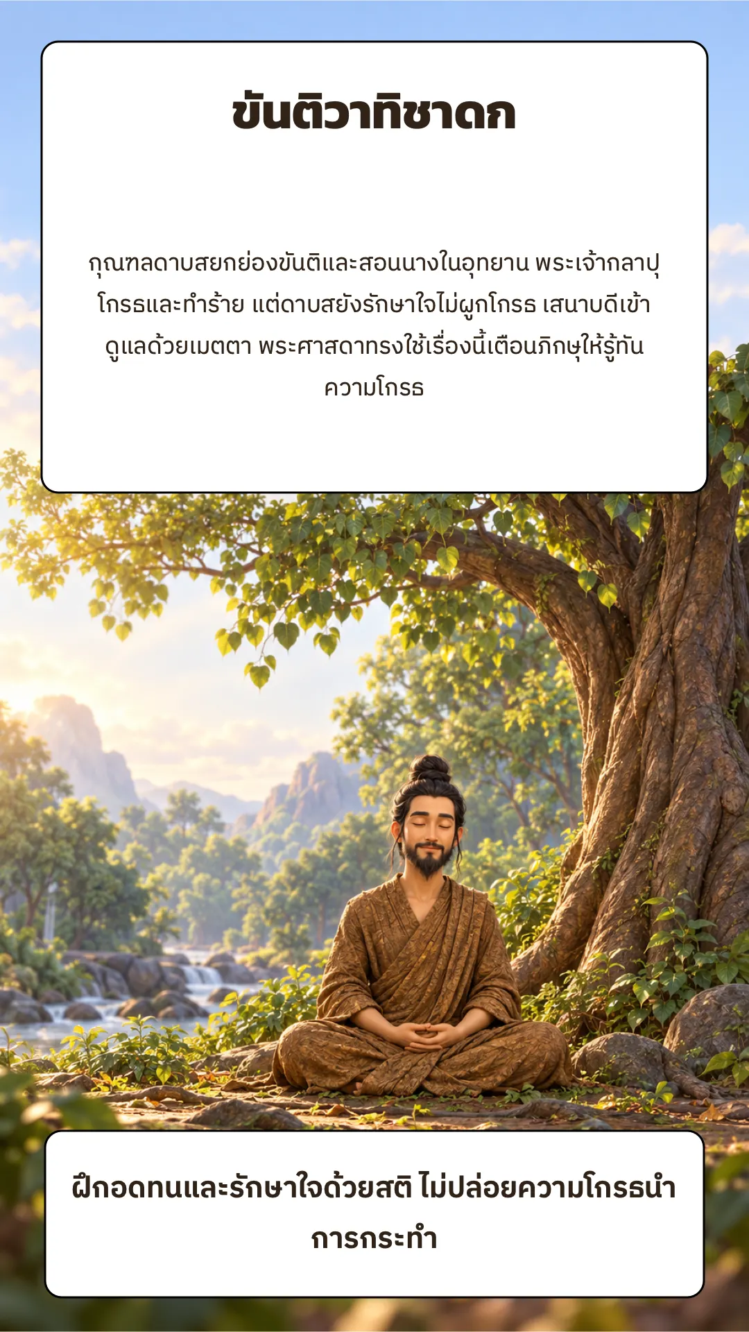 ขันติวาทิชาดก ปกหลัง