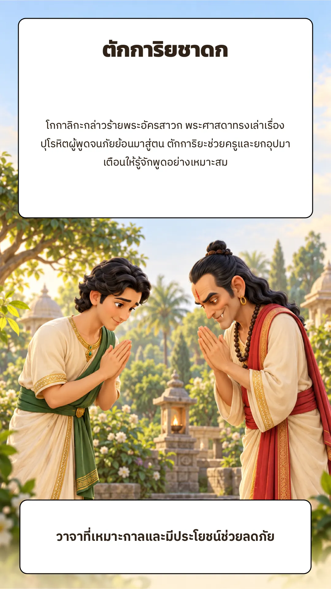 ตักการิยชาดก ปกหลัง