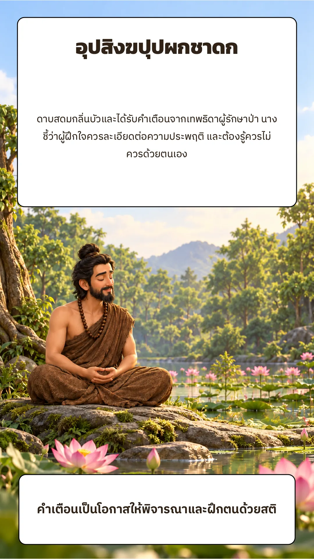 อุปสิงฆปุปผกชาดก ปกหลัง