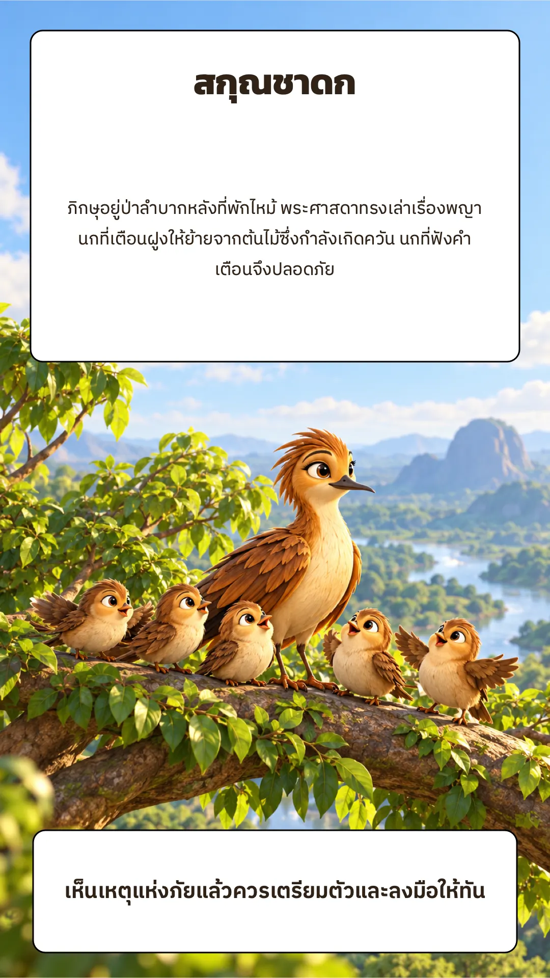สกุณชาดก ปกหลัง