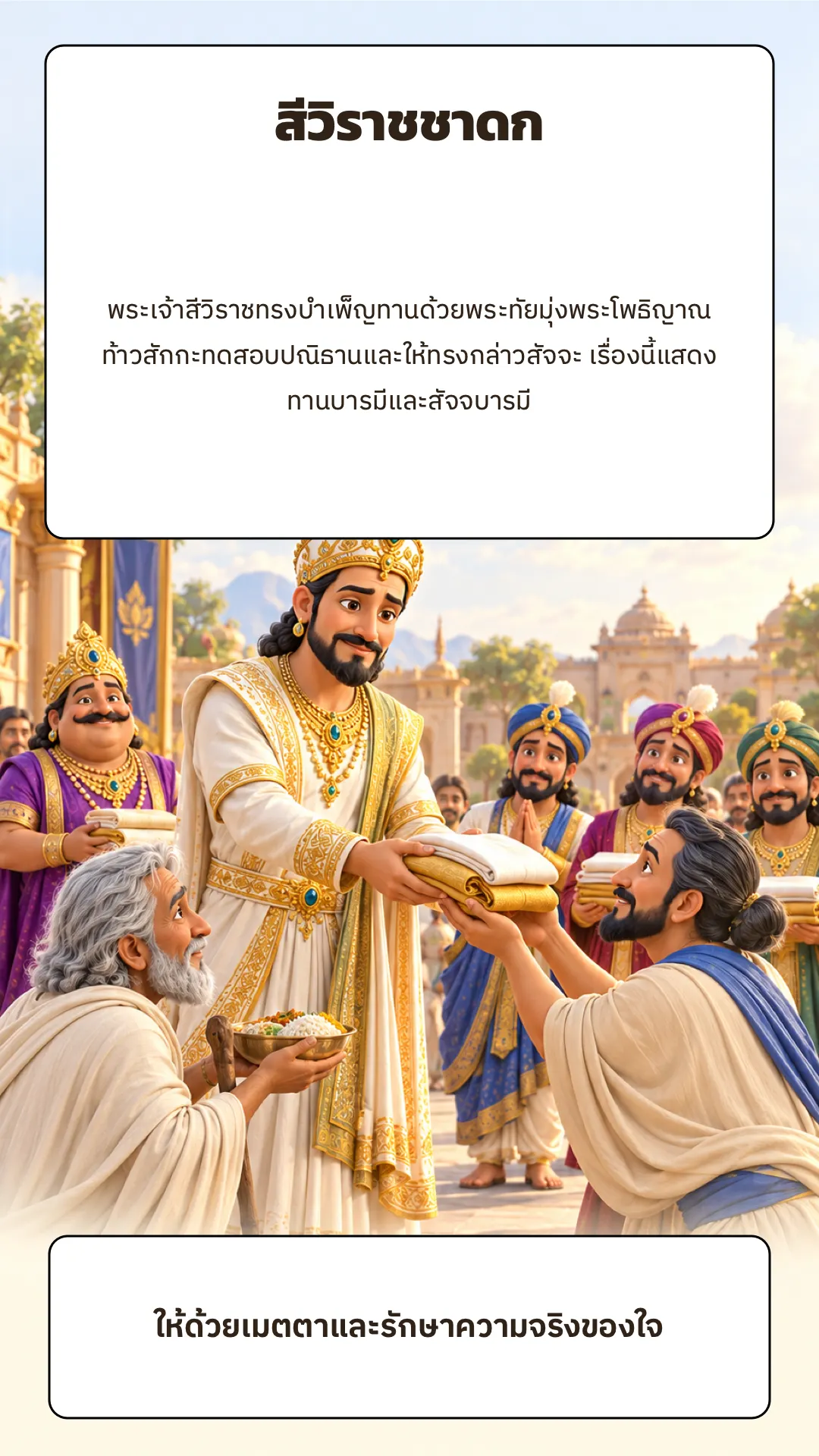สีวิราชชาดก ปกหลัง