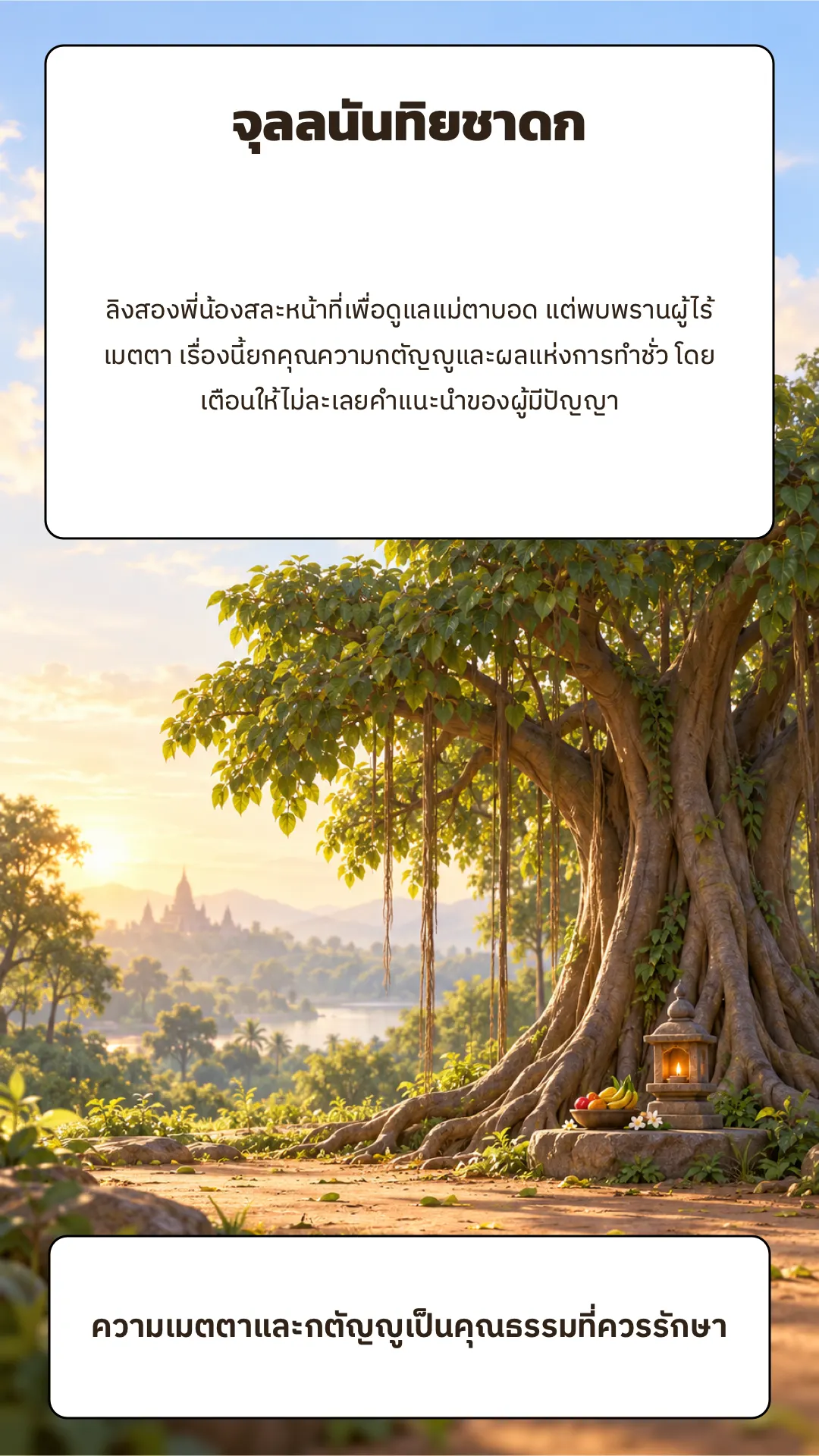 จุลลนันทิยชาดก ปกหลัง