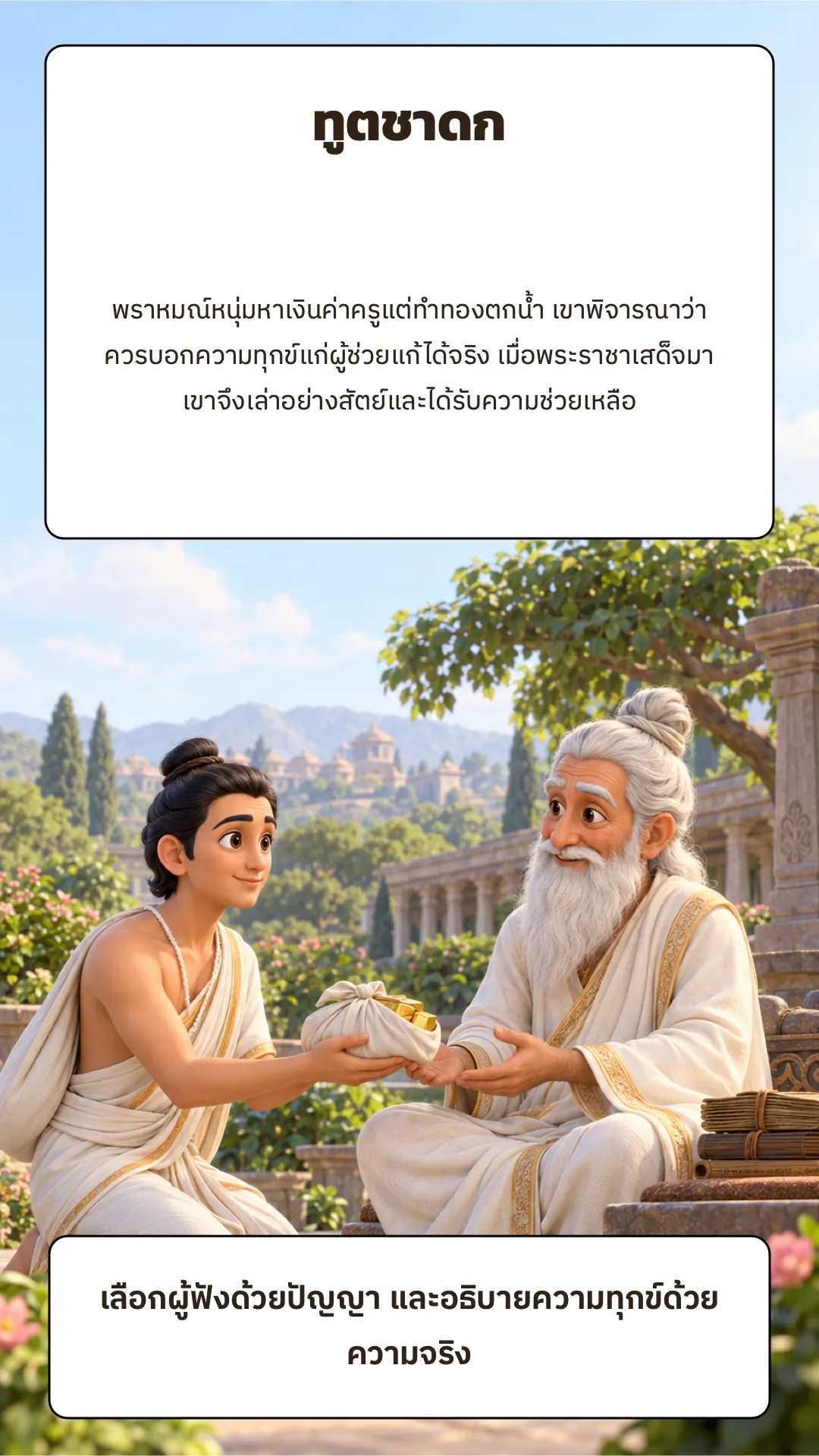 ทูตชาดก ปกหลัง