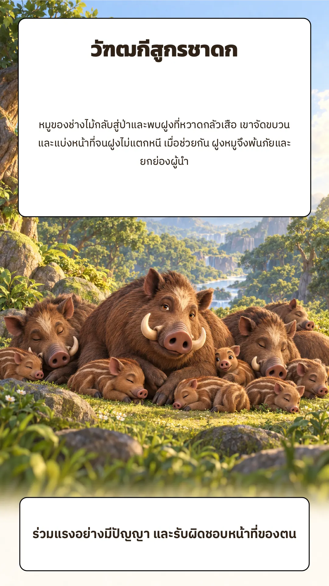 วัฑฒกีสูกรชาดก ปกหลัง