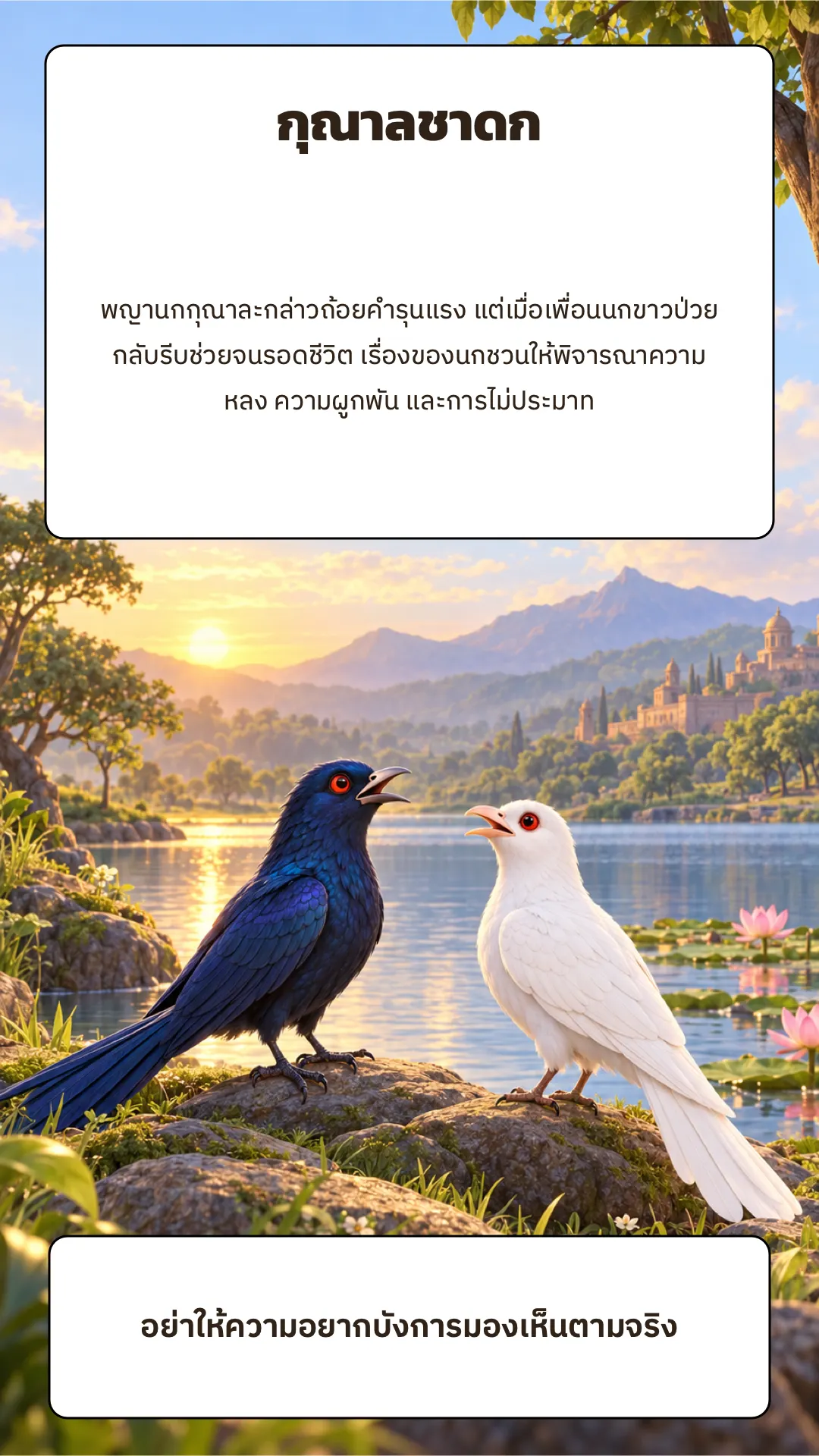 กุณาลชาดก ปกหลัง