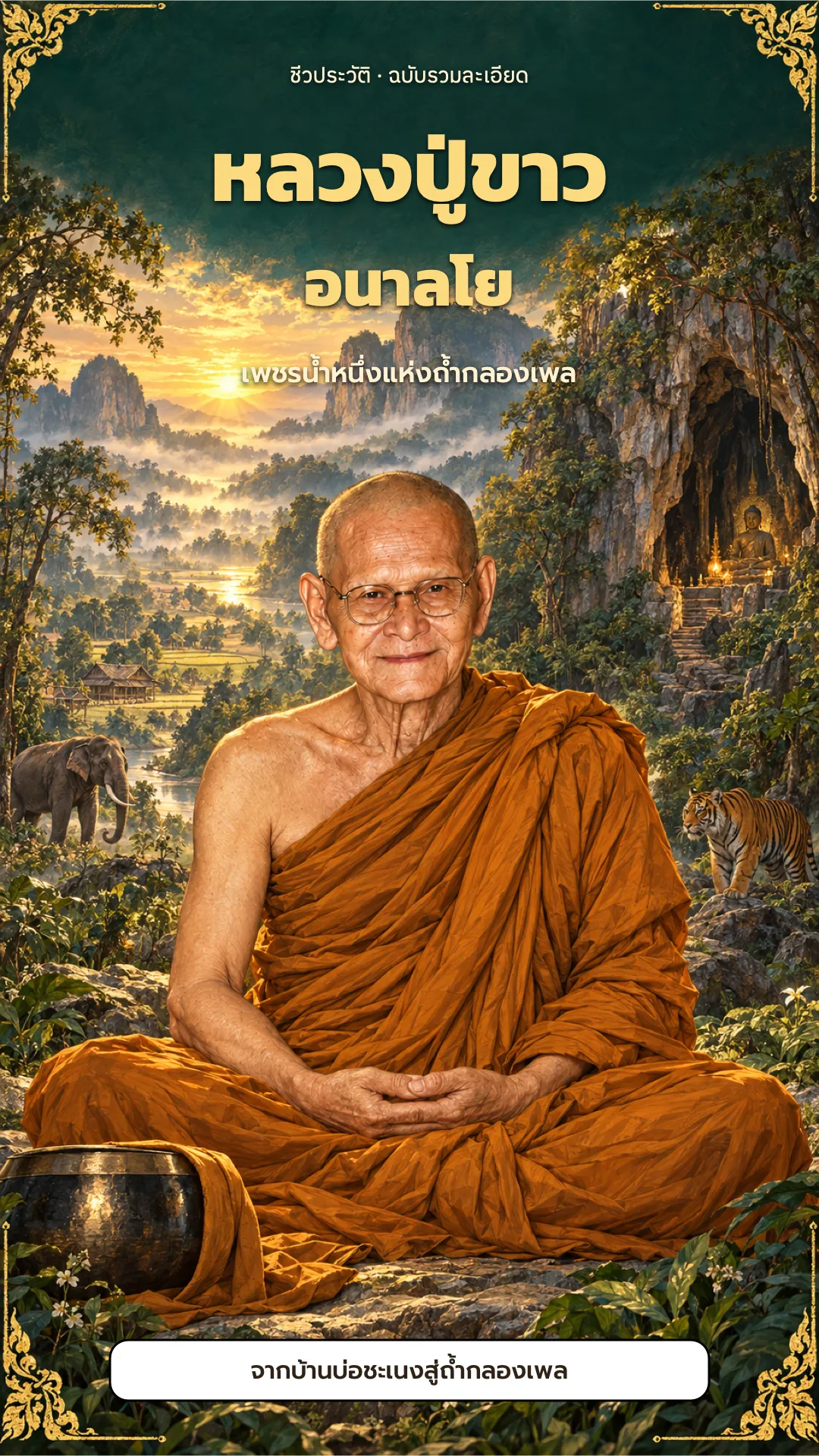 ปกเรื่อง หลวงปู่ขาว อนาลโย ภาค 2