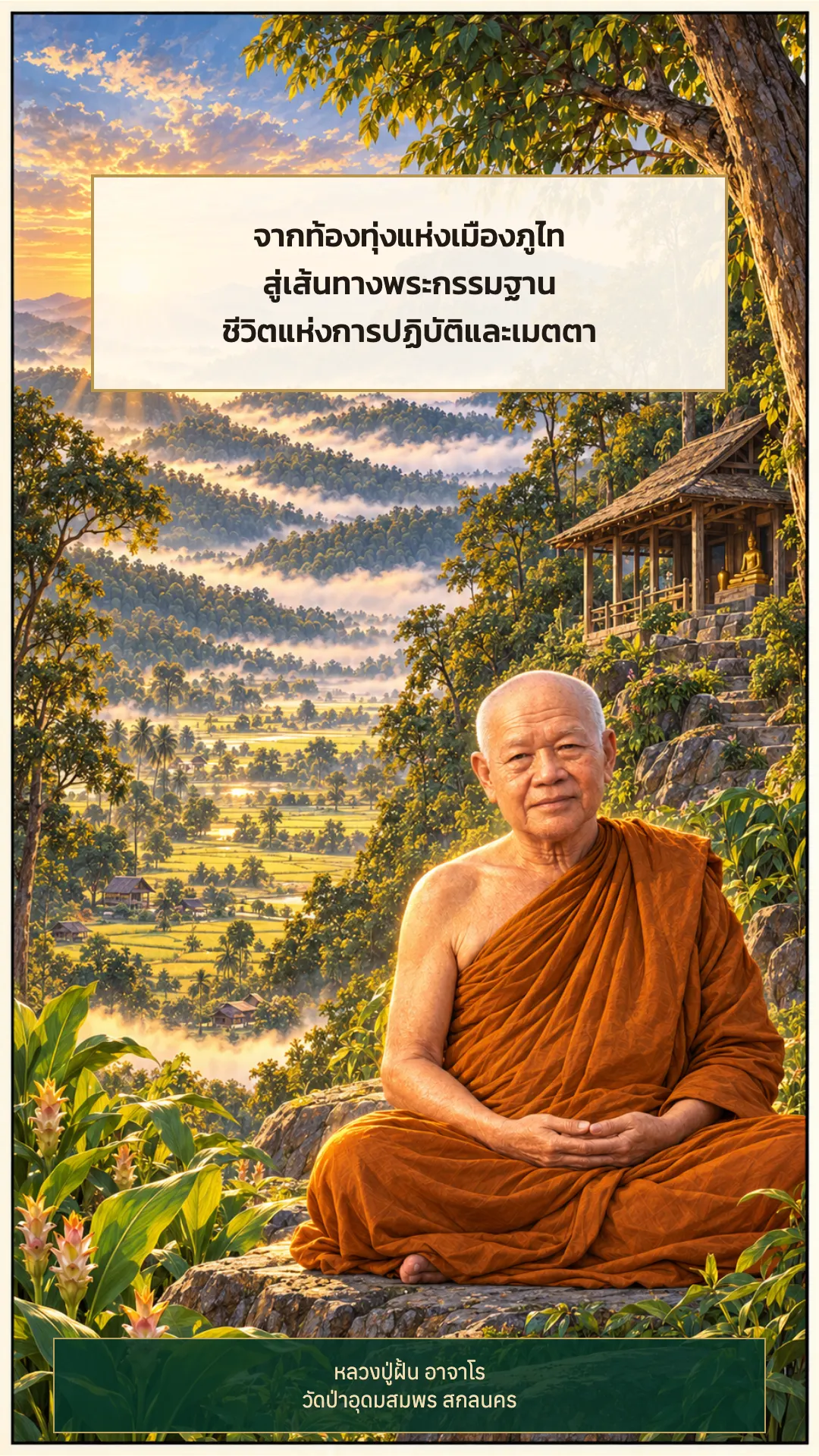 หลวงปู่ฝั้น อาจาโร ปกหลัง