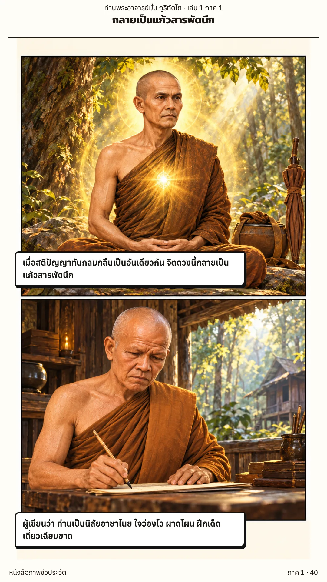 ประวัติท่านพระอาจารย์มั่น ภูริทัตตเถระ เล่ม 1 หน้า 40