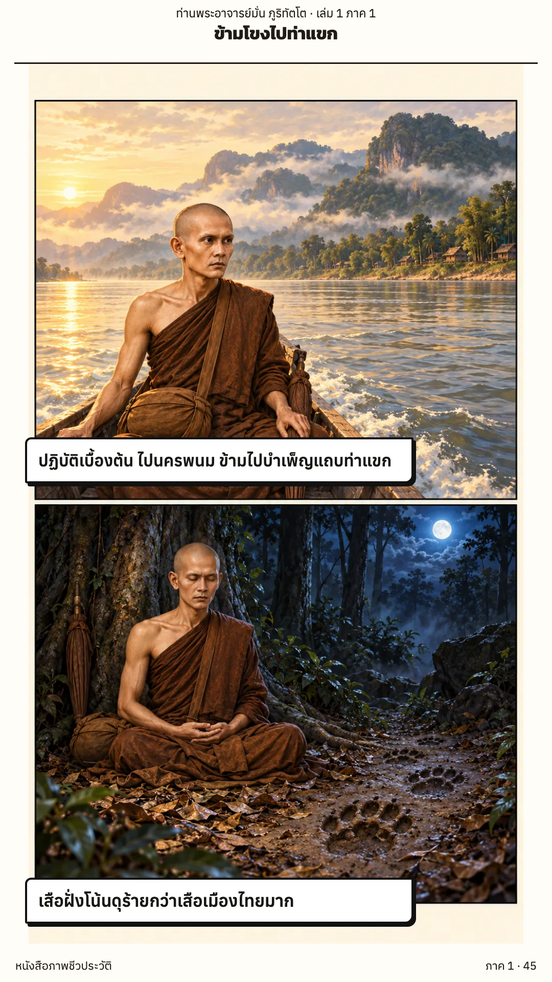 ประวัติท่านพระอาจารย์มั่น ภูริทัตตเถระ เล่ม 1 หน้า 45