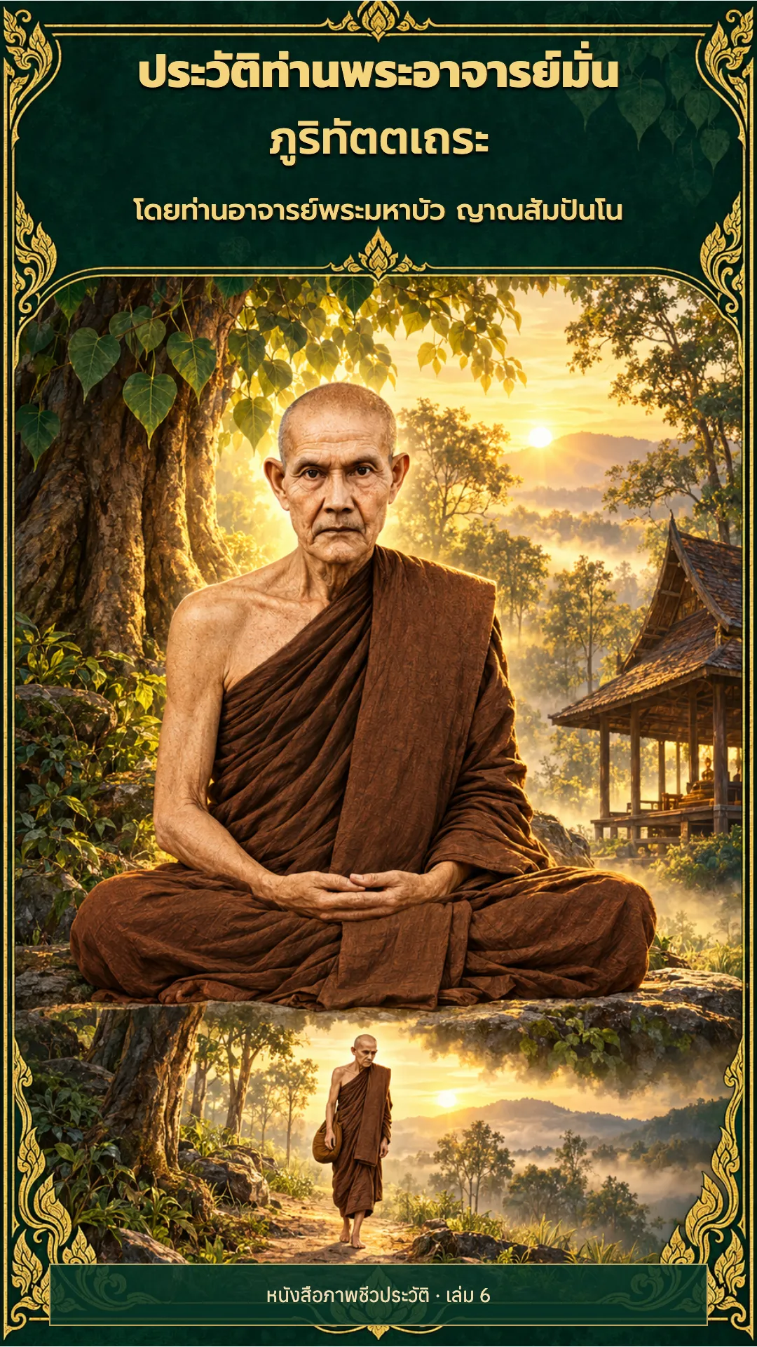 ปกเรื่อง ประวัติท่านพระอาจารย์มั่น ภูริทัตตเถระ เล่ม 6
